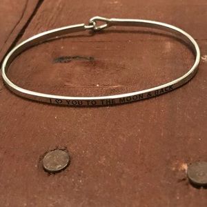 I love you to the moon & back bangle